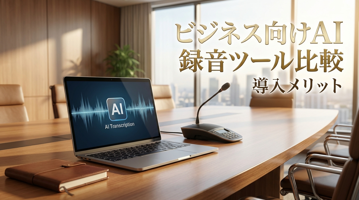 ビジネス向けAI録音ツール比較｜導入メリットとは