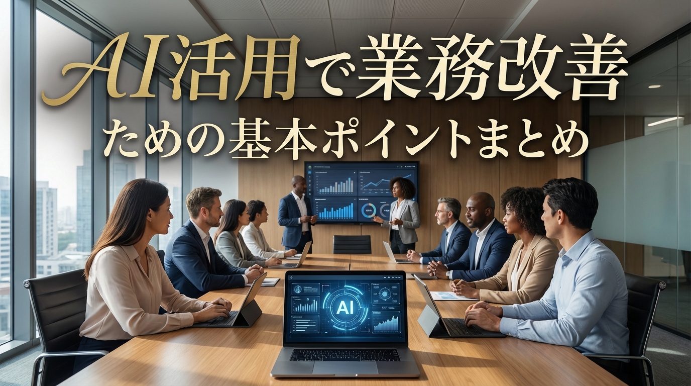 AI活用で業務改善するための基本ポイントまとめ
