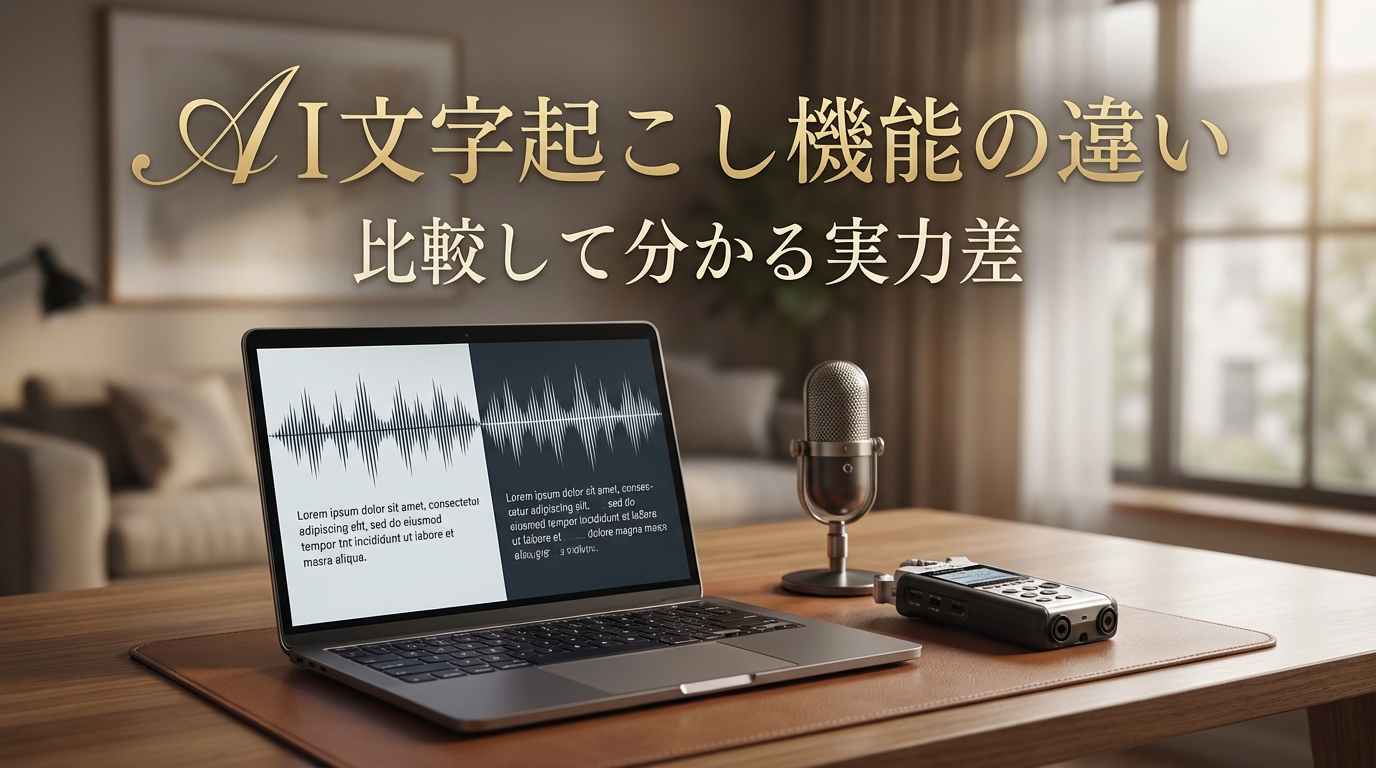 AI文字起こし機能の違い｜比較して分かる実力差