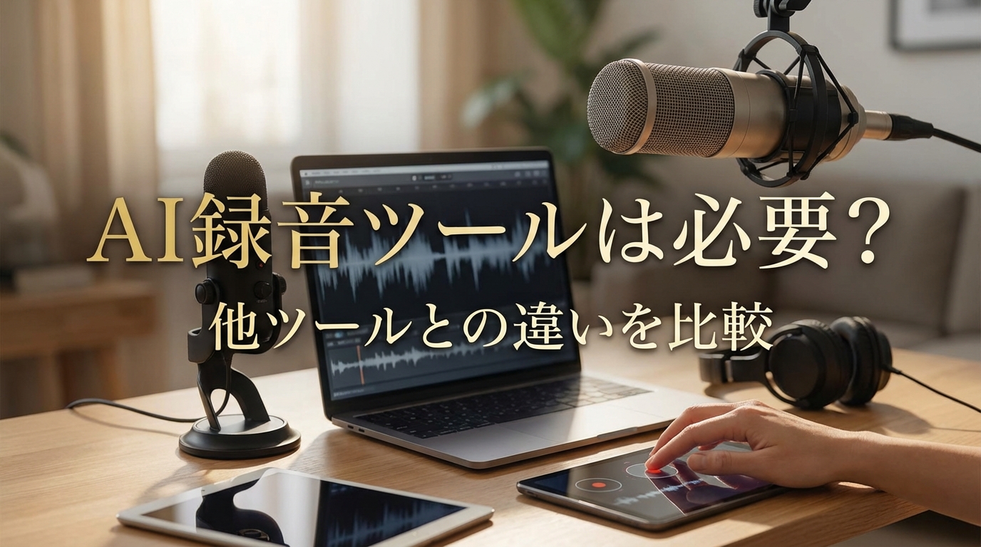 AI録音ツールは必要？他ツールとの違いを比較