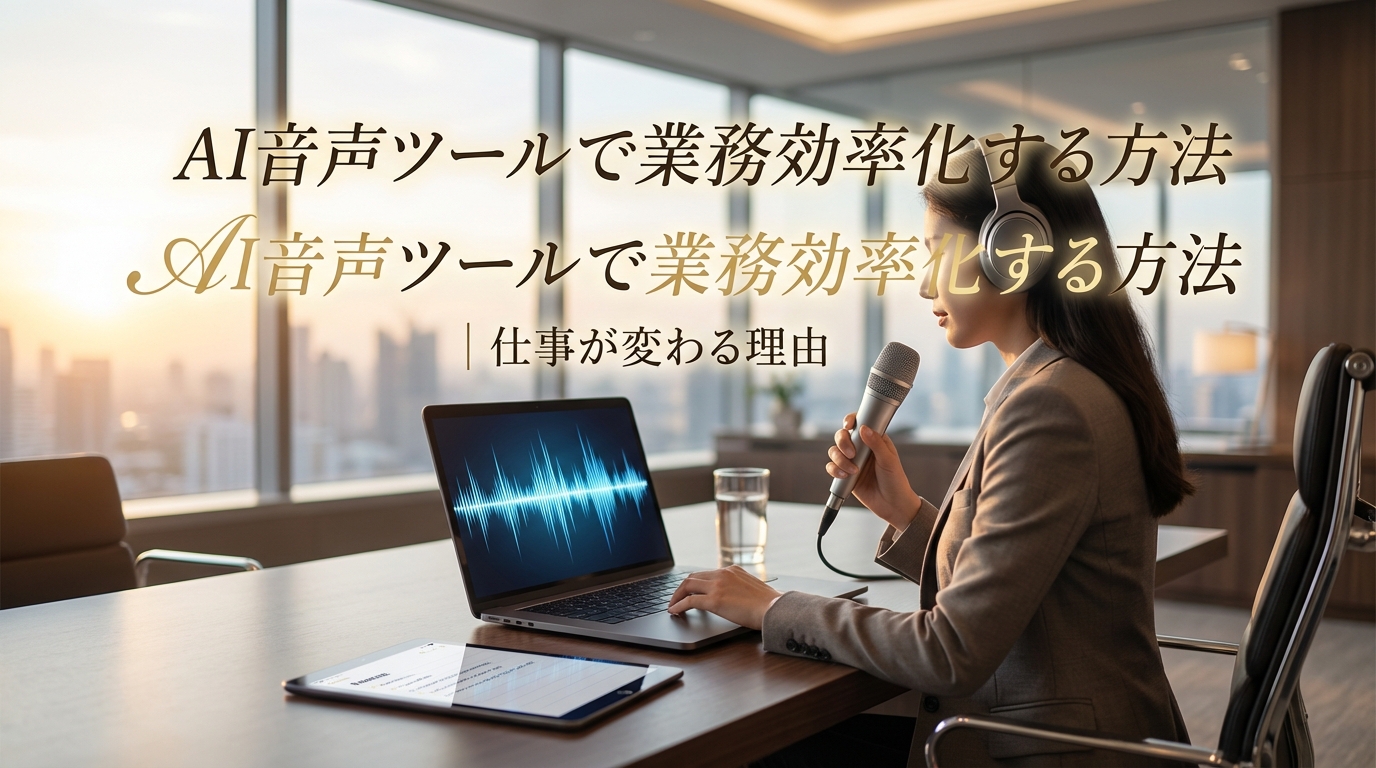 AI音声ツールで業務効率化する方法｜仕事が変わる理由