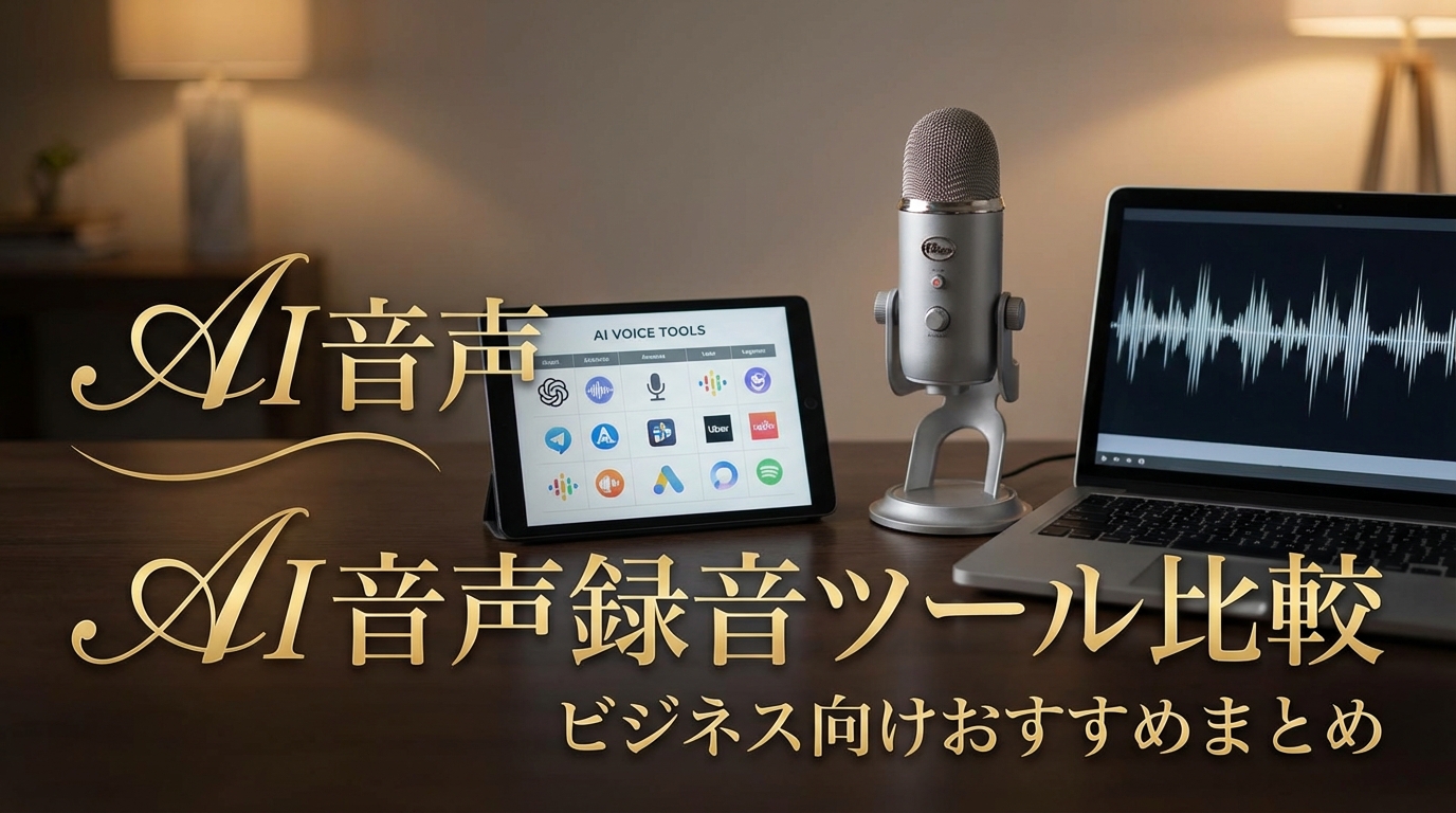 AI音声録音ツール比較｜ビジネス向けおすすめまとめ