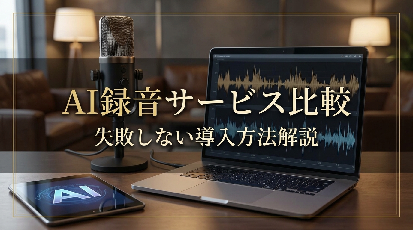 AI録音サービス比較｜失敗しない導入方法解説