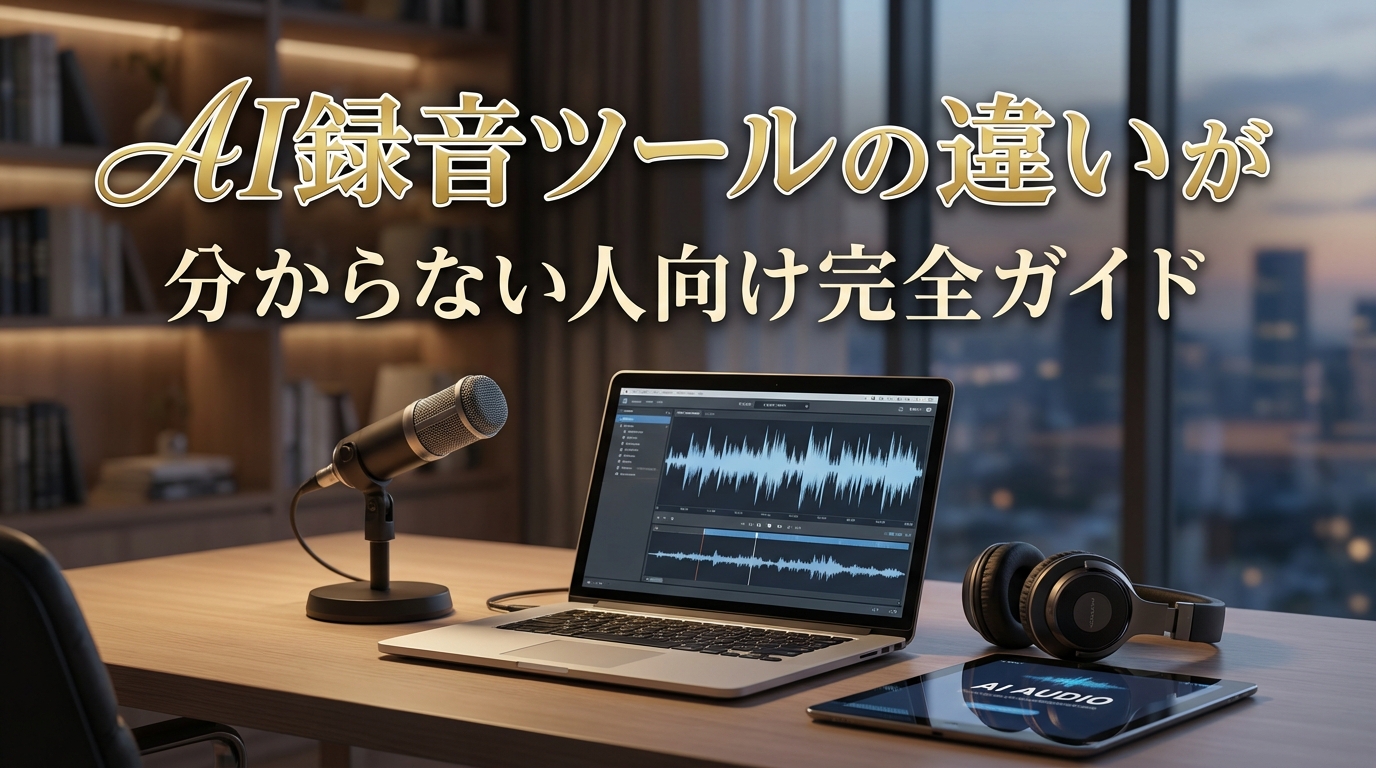 AI録音ツールの違いが分からない人向け完全ガイド