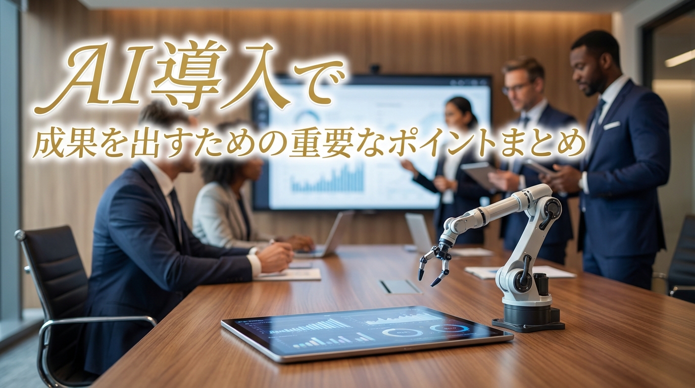 AI導入で成果を出すための重要なポイントまとめ