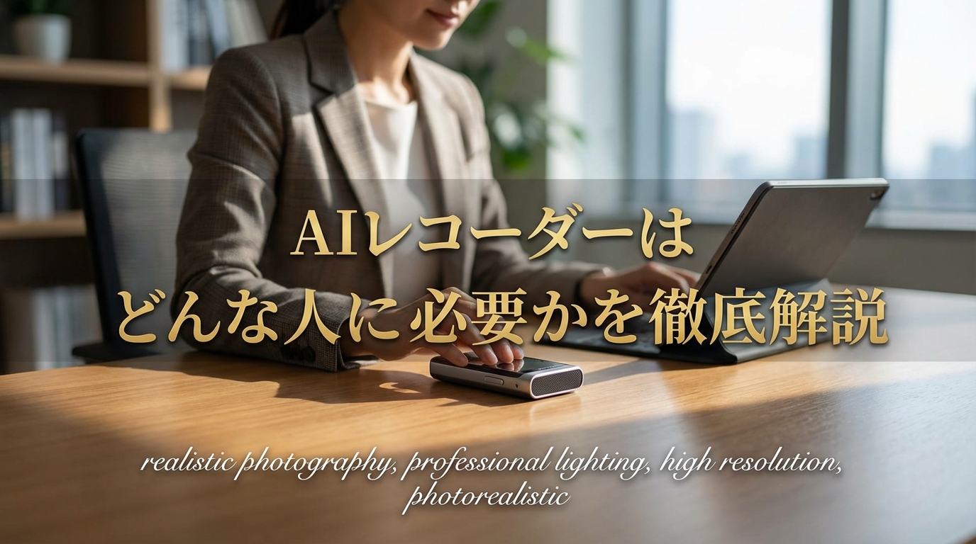 AIレコーダーはどんな人に必要かを徹底解説