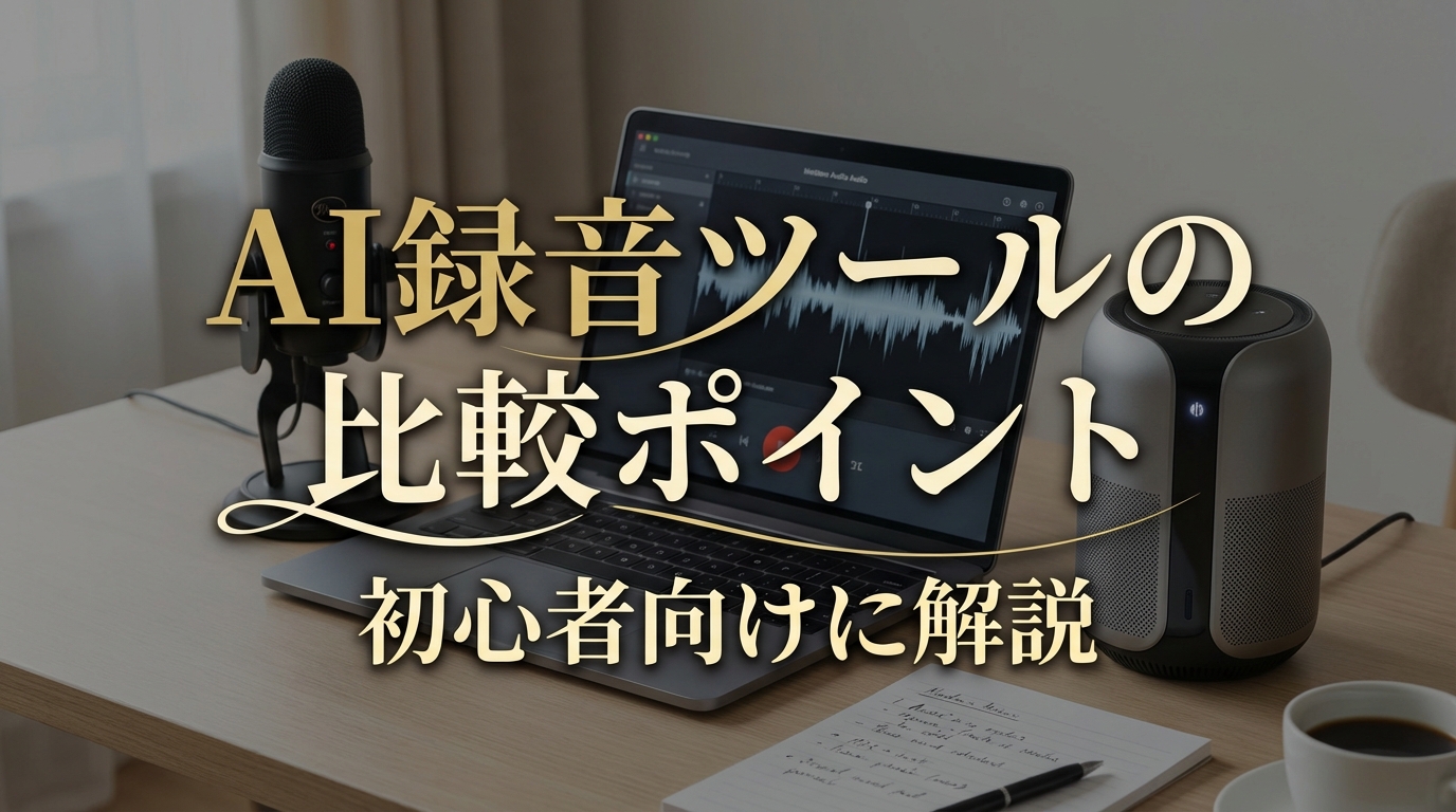 AI録音ツールの比較ポイントを初心者向けに解説