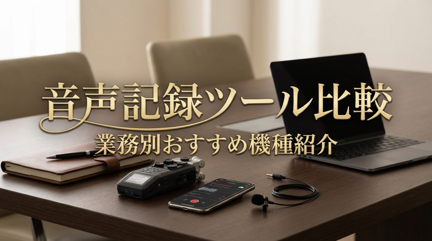 音声記録ツール比較｜業務別おすすめ機種紹介