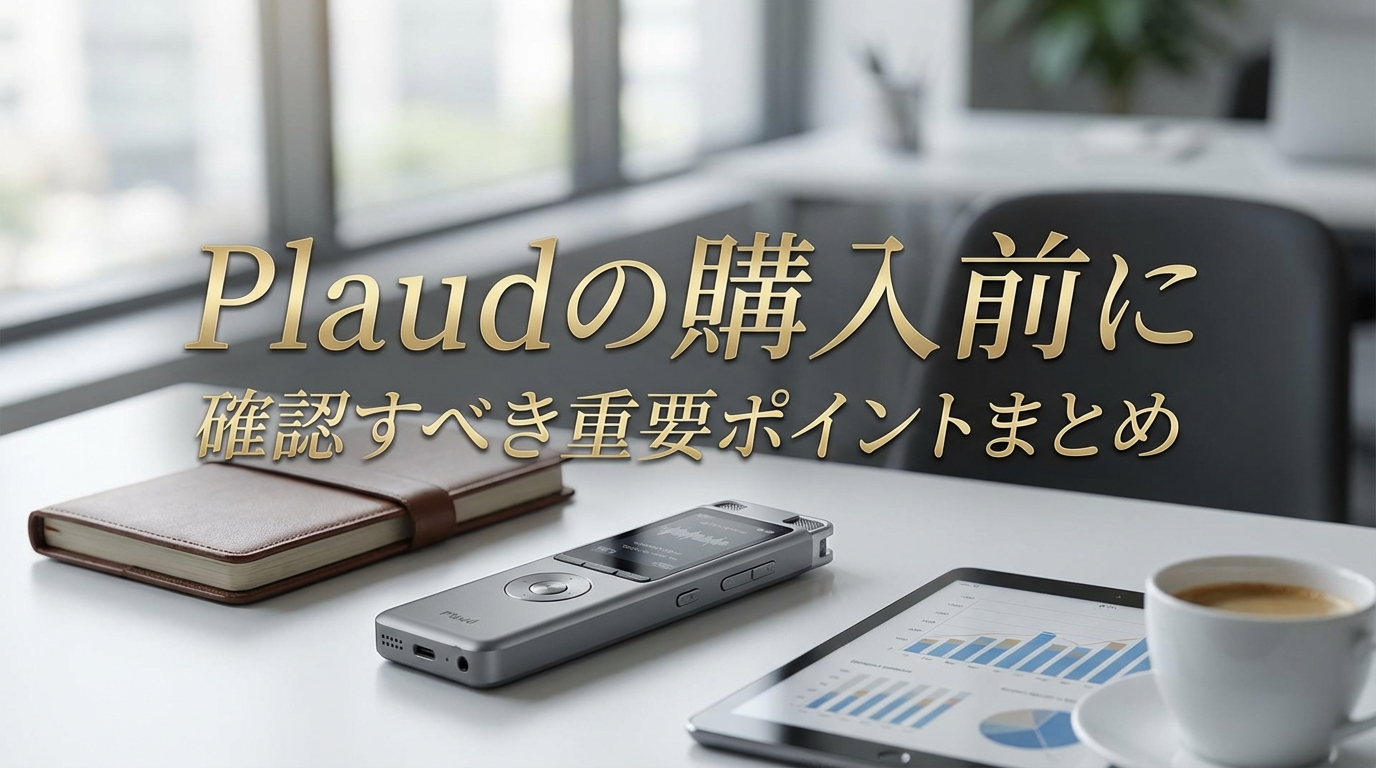 Plaudの購入前に確認すべき重要ポイントまとめ
