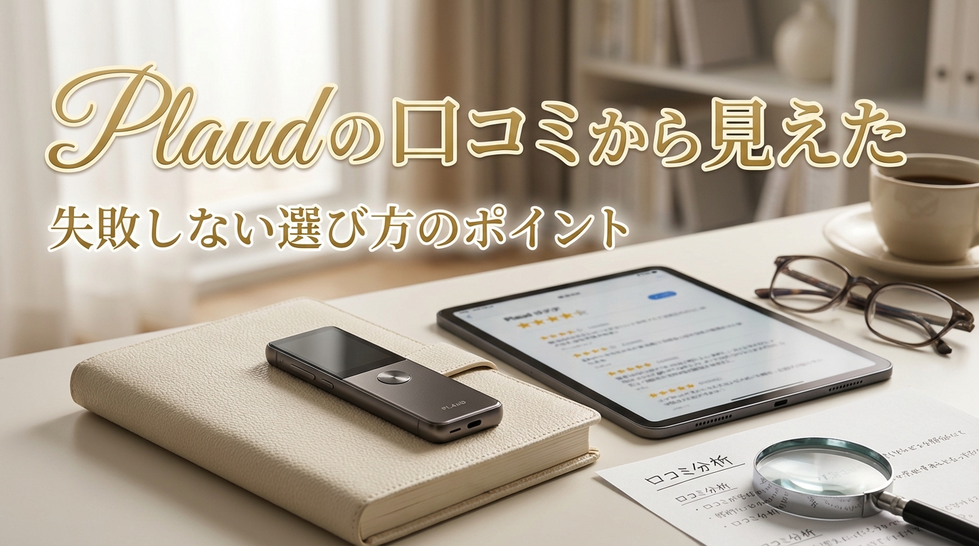Plaudの口コミから見えた失敗しない選び方のポイント
