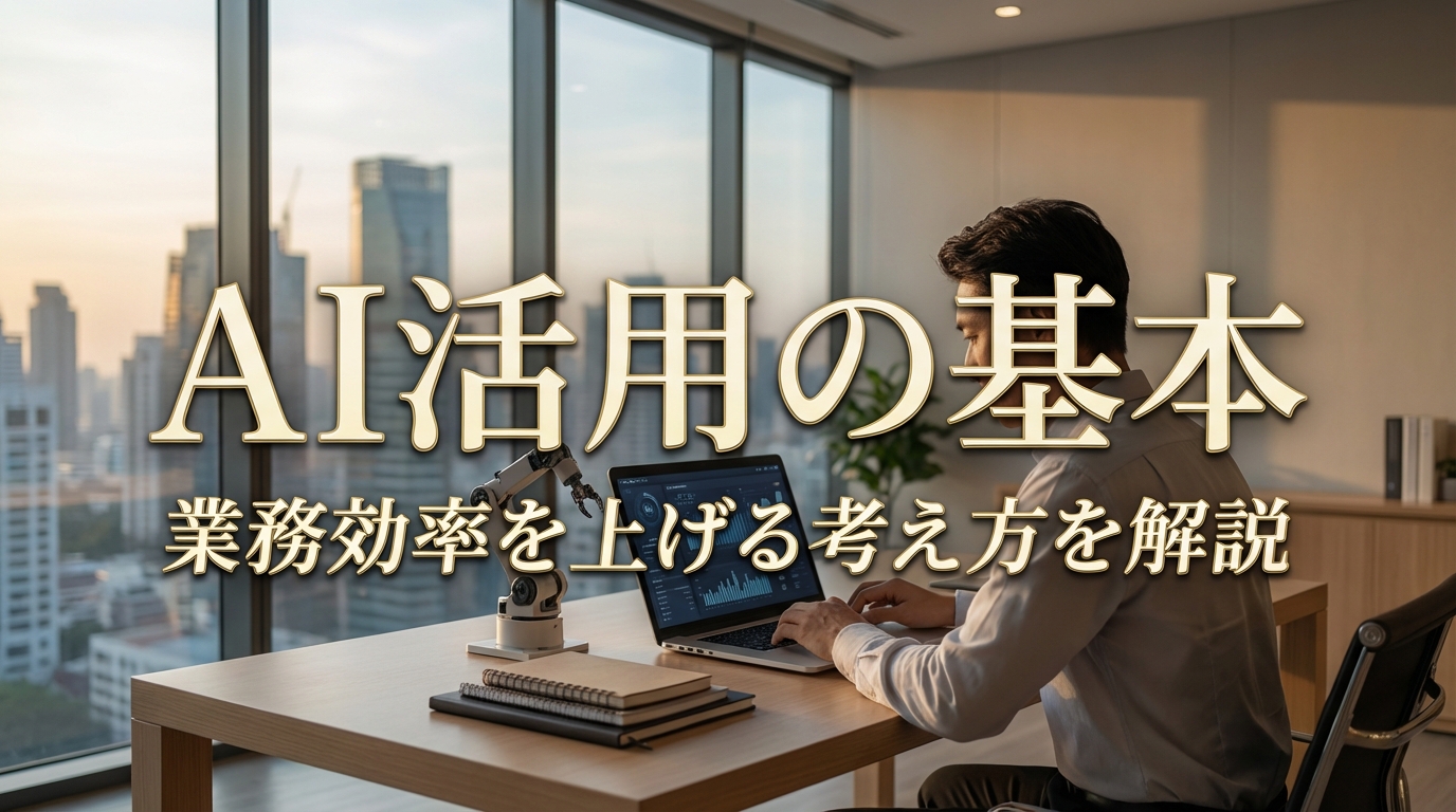 AI活用の基本｜業務効率を上げる考え方を解説