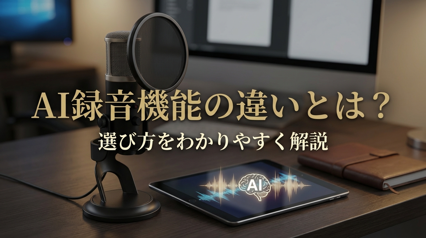 AI録音機能の違いとは?選び方をわかりやすく解説