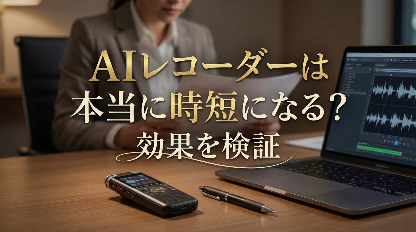 AIレコーダーは本当に時短になる？効果を検証