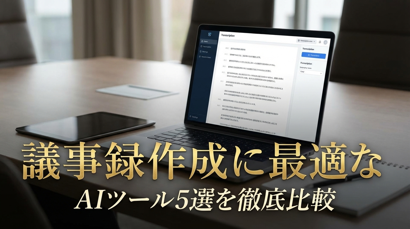 議事録作成に最適なAIツール5選を徹底比較