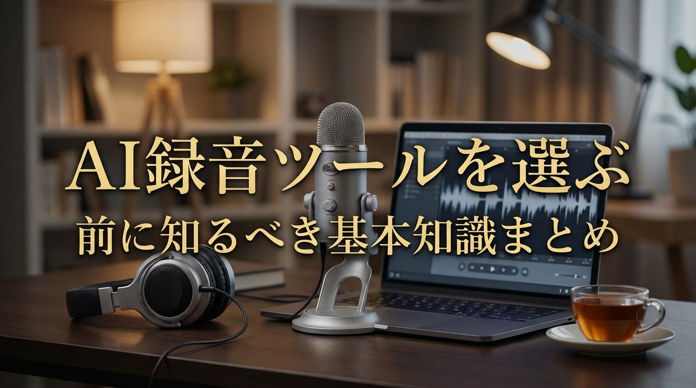 AI録音ツールを選ぶ前に知るべき基本知識まとめ
