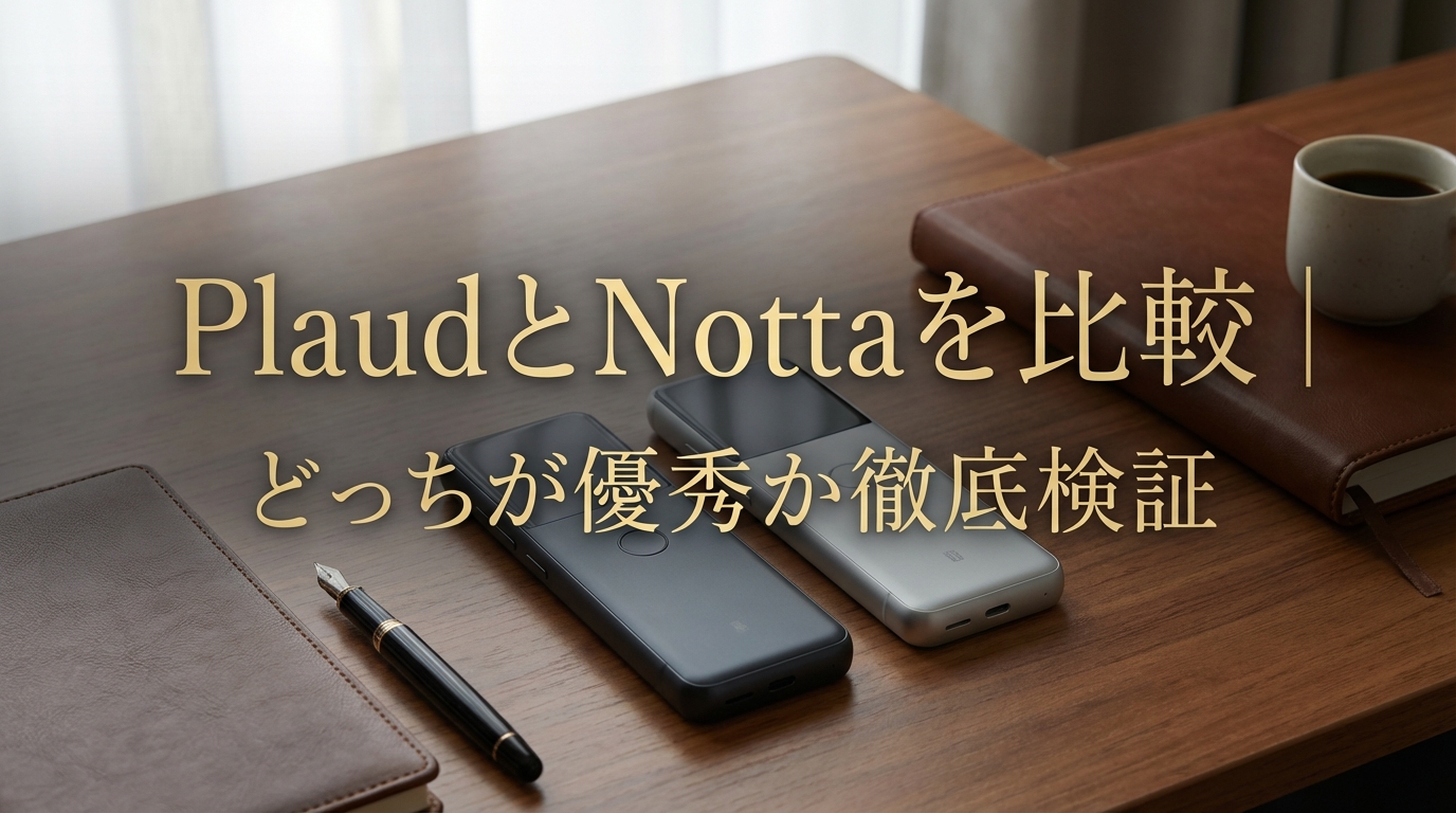 PlaudとNottaを比較|どっちが優秀か徹底検証