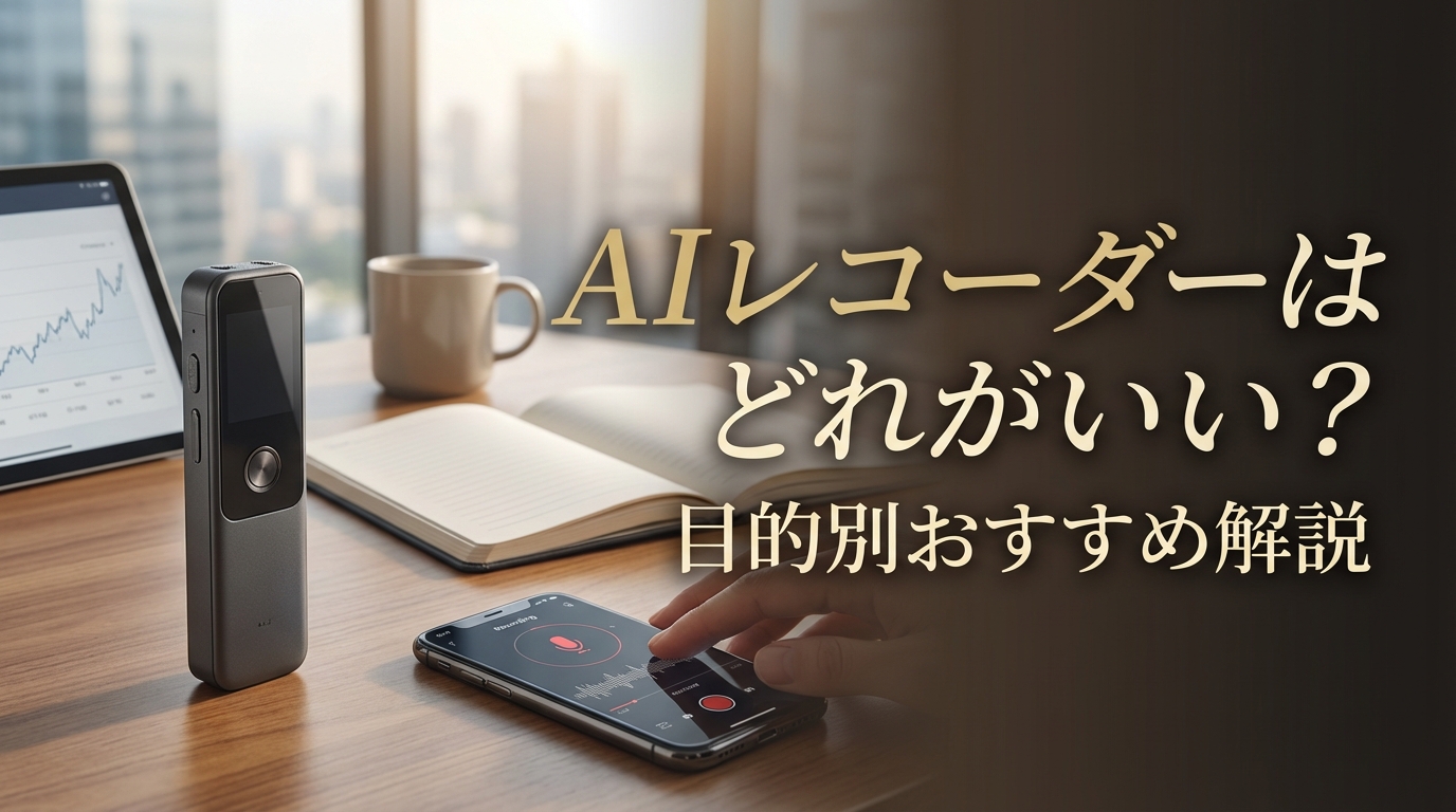 AIレコーダーはどれがいい？目的別おすすめ解説
