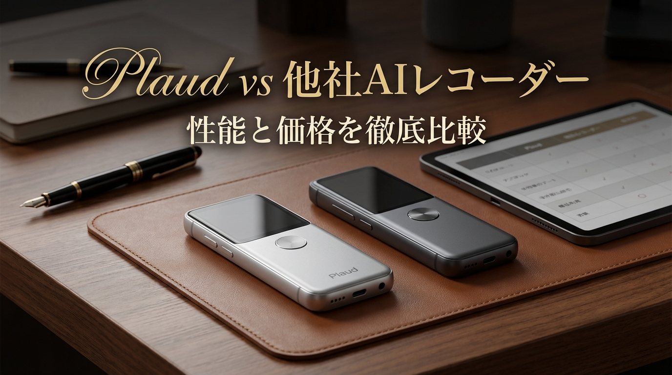 Plaud vs他社AIレコーダー｜性能と価格を徹底比較