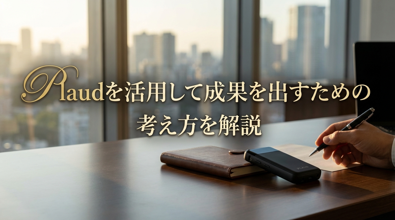 Plaudを活用して成果を出すための考え方を解説