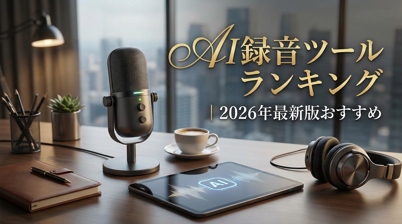 AI録音ツールランキング|2026年最新版おすすめ