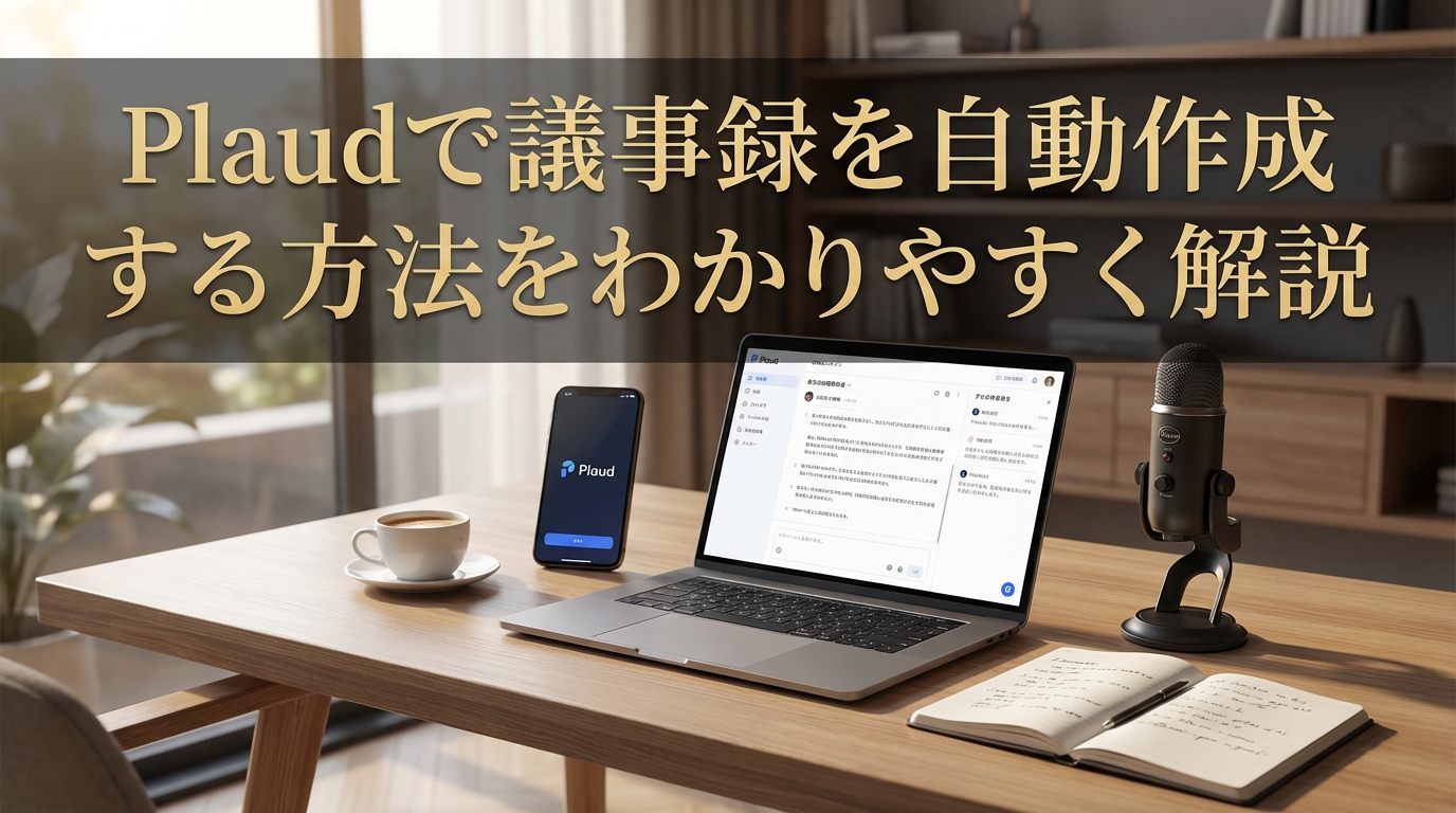 Plaudで議事録を自動作成する方法をわかりやすく解説