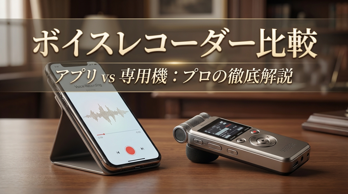 ボイスレコーダーアプリと専用機の違いを徹底比較