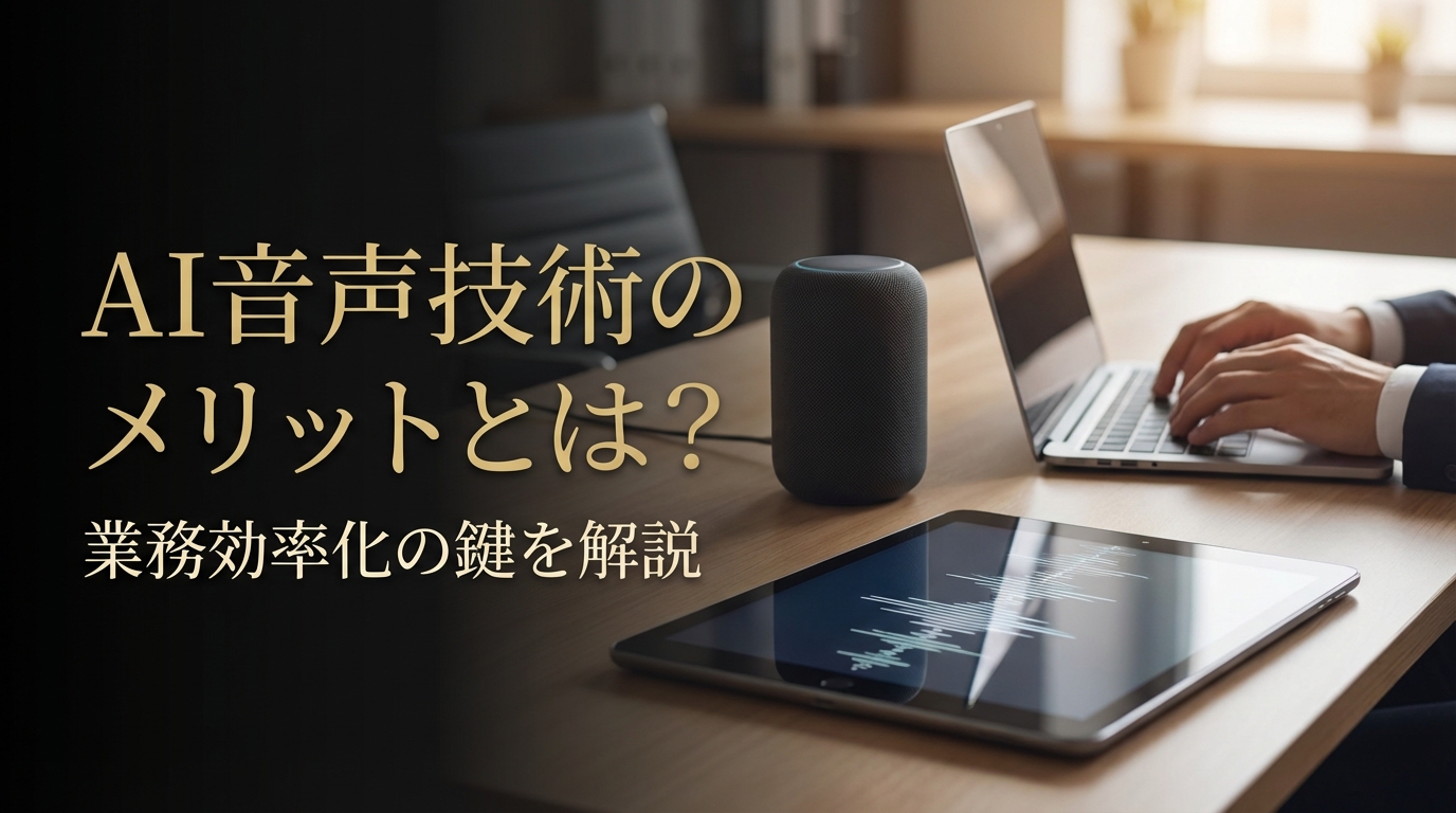 AI音声技術のメリットとは？業務効率化の鍵を解説