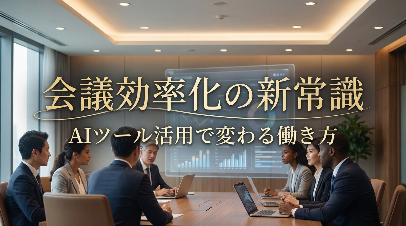 会議効率化の新常識｜AIツール活用で変わる働き方