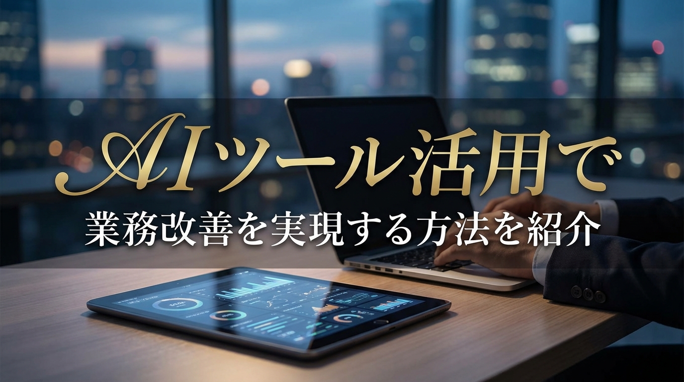 AIツール活用で業務改善を実現する方法を紹介