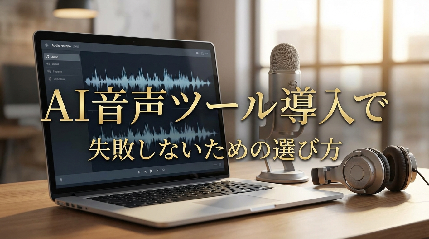 AI音声ツール導入で失敗しないための選び方