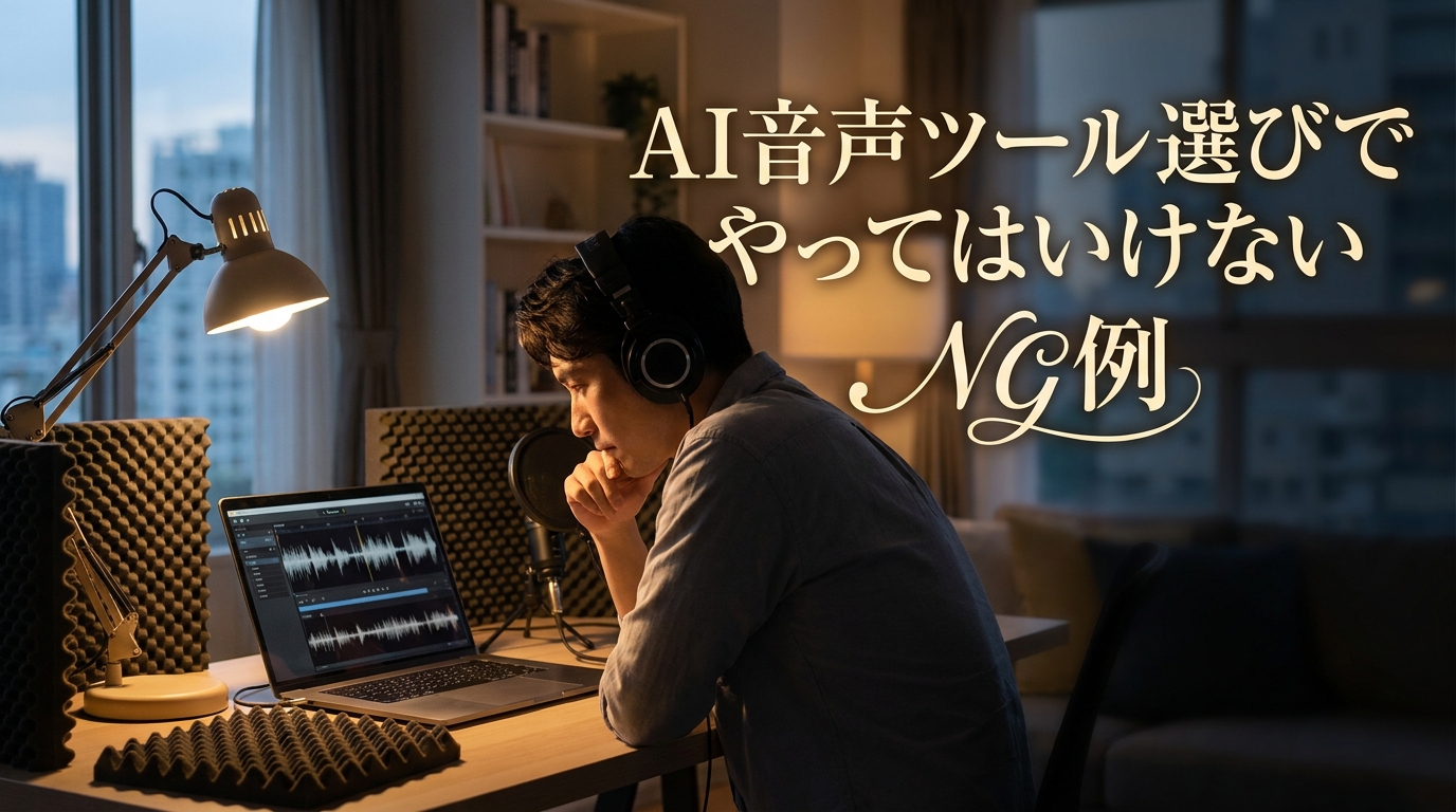 AI音声ツール選びでやってはいけないNG例