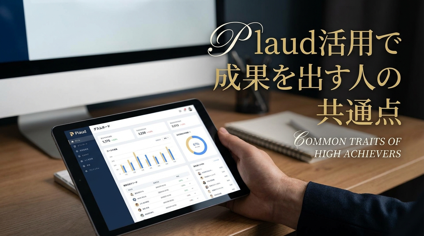 Plaud活用で成果を出す人の共通点とは