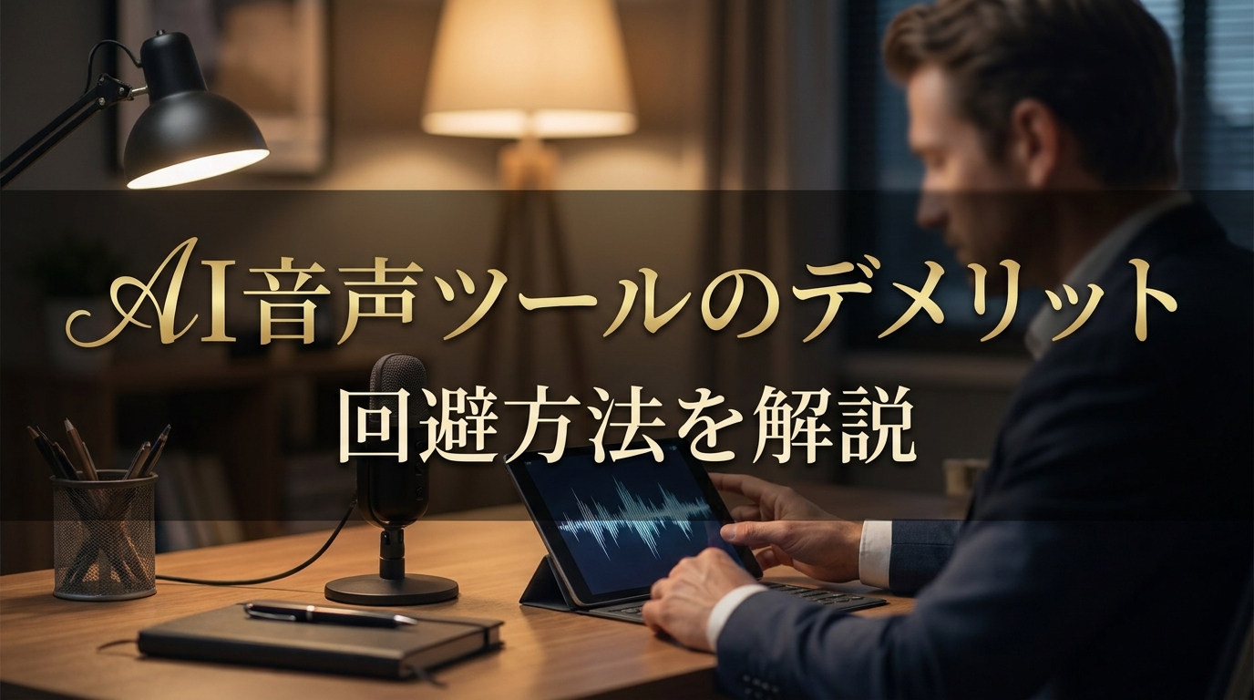 AI音声ツールのデメリットと回避方法を解説