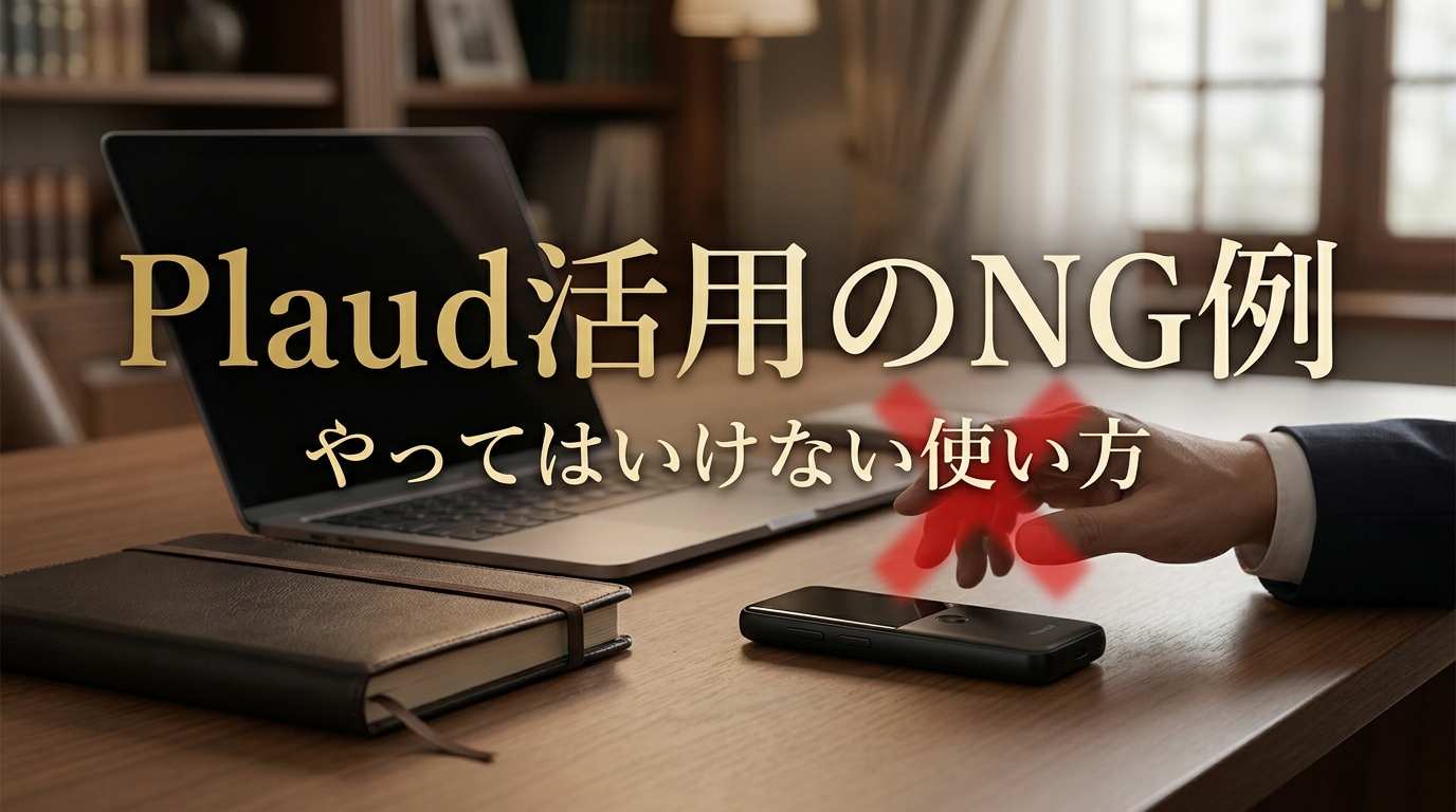 Plaud活用のNG例｜やってはいけない使い方