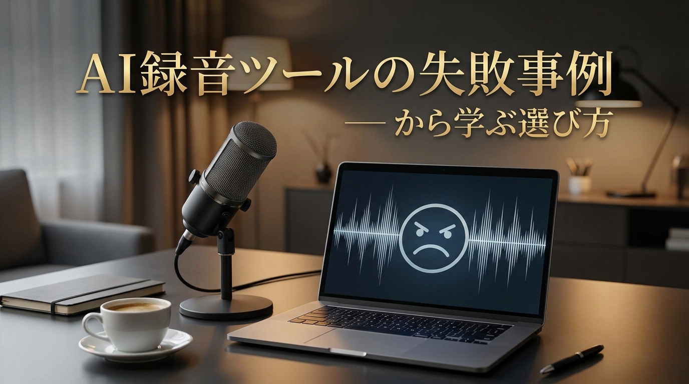 AI録音ツールの失敗事例から学ぶ選び方