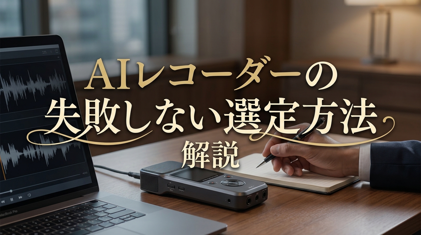 AIレコーダーの失敗しない選定方法を解説