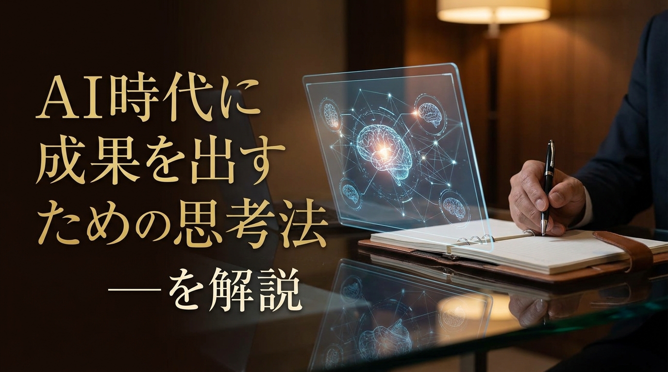 AI時代に成果を出すための思考法を解説