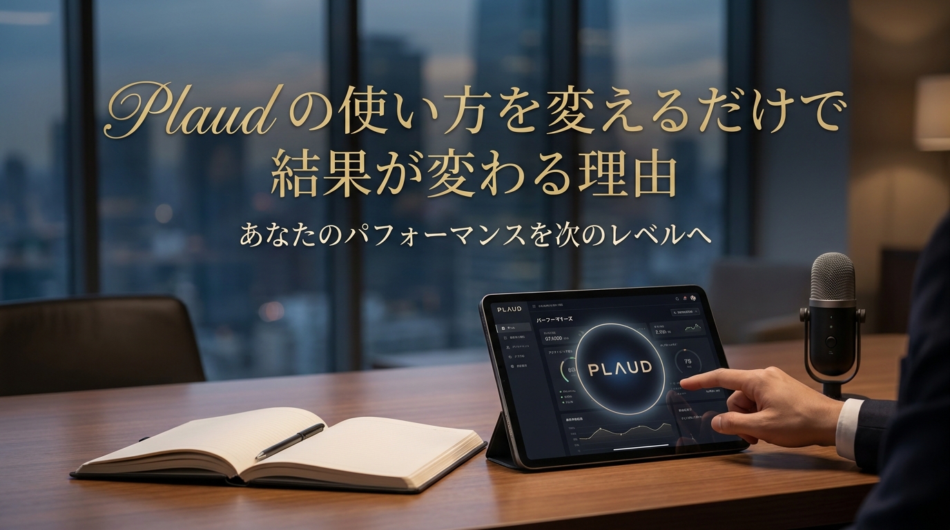 Plaudの使い方を変えるだけで結果が変わる理由