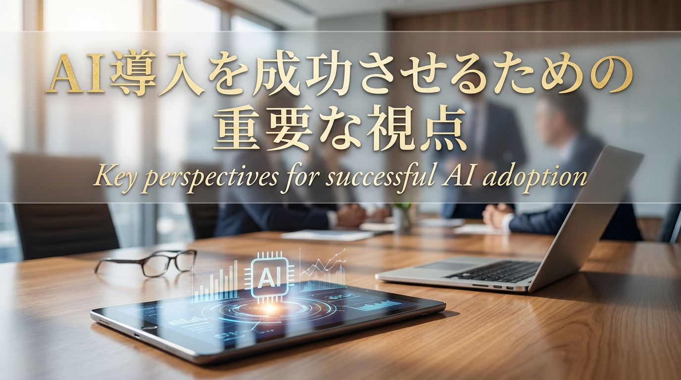 AI導入を成功させるための重要な視点とは