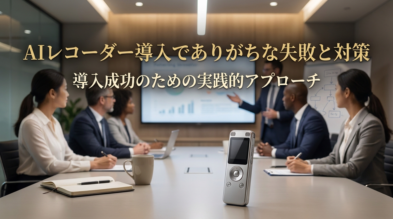 AIレコーダー導入でありがちな失敗と対策
