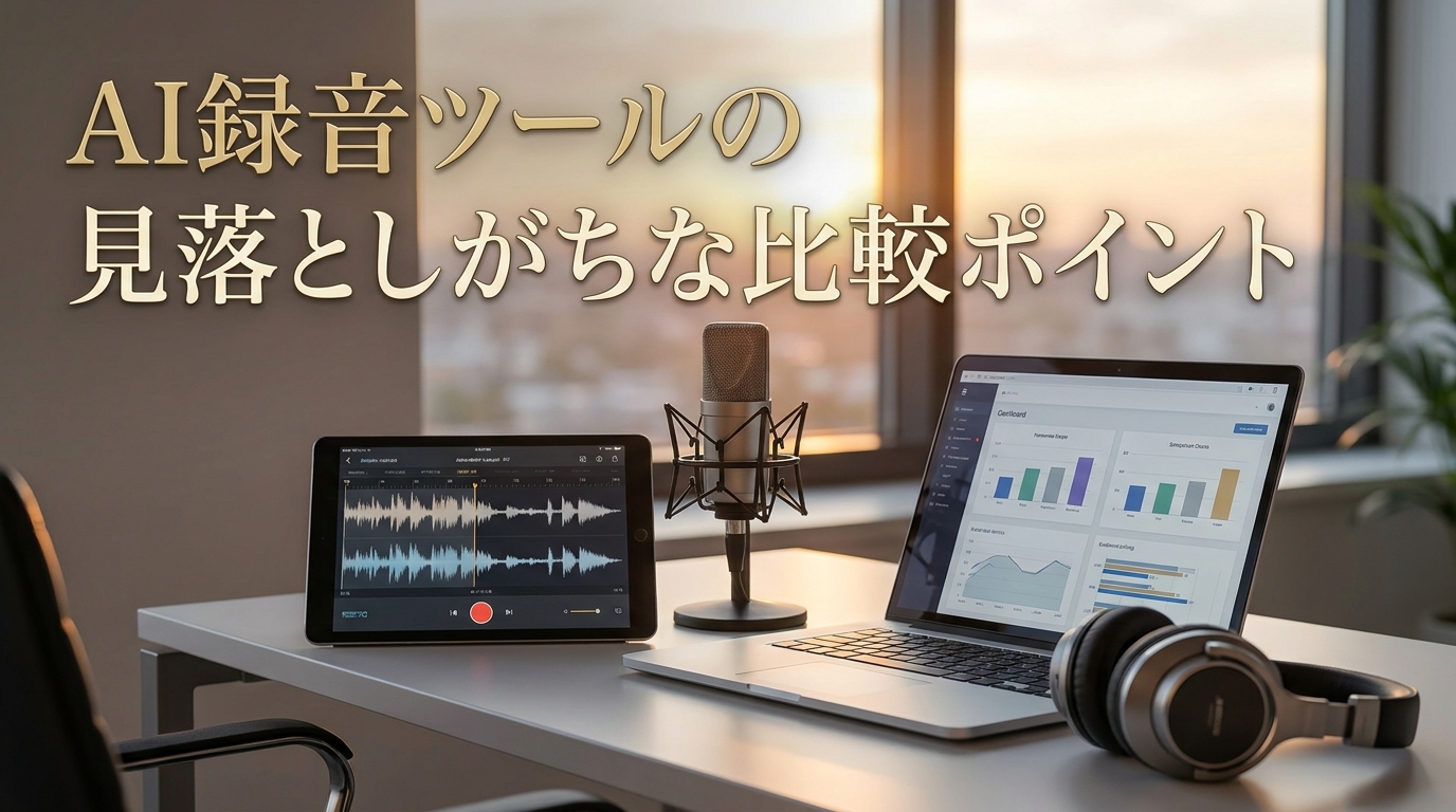 AI録音ツールの見落としがちな比較ポイント