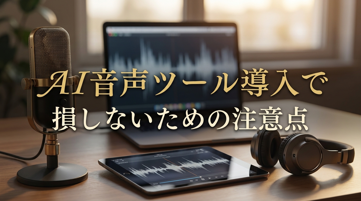 AI音声ツール導入で損しないための注意点