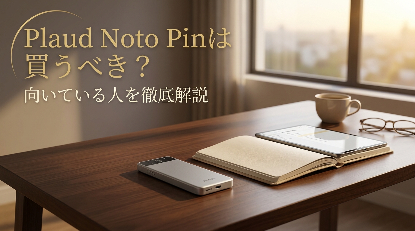 Plaud Noto Pinは買うべき?向いている人を徹底解説