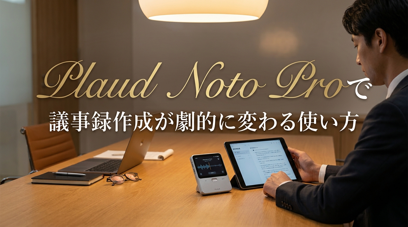 Plaud Noto Proで議事録作成が劇的に変わる使い方