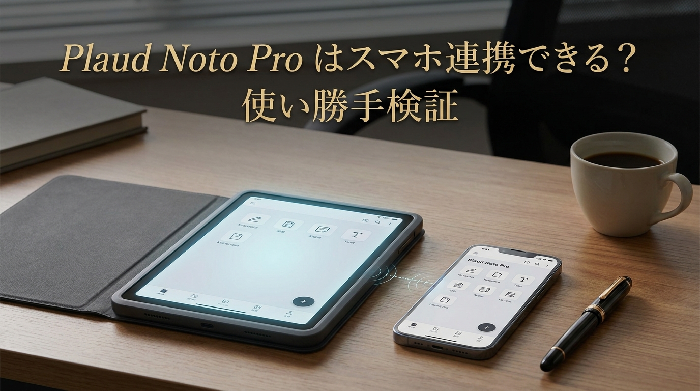 Plaud Noto Proはスマホ連携できる？使い勝手検証
