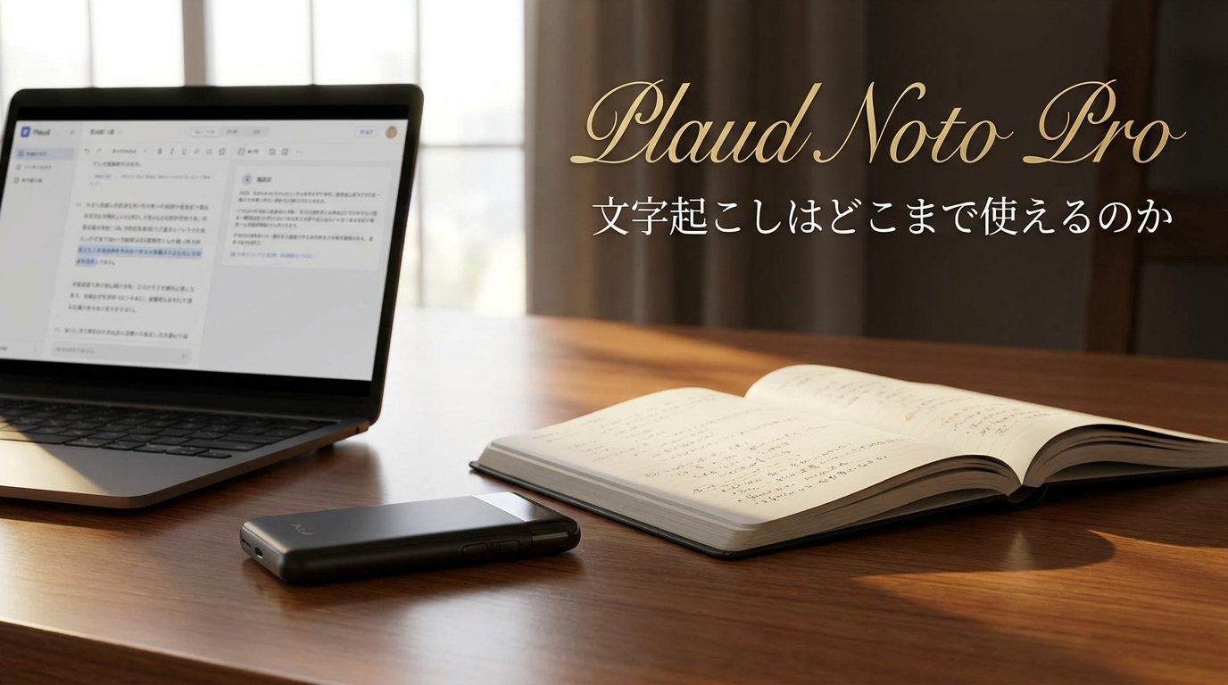 Plaud Noto Proの文字起こしはどこまで使えるのか