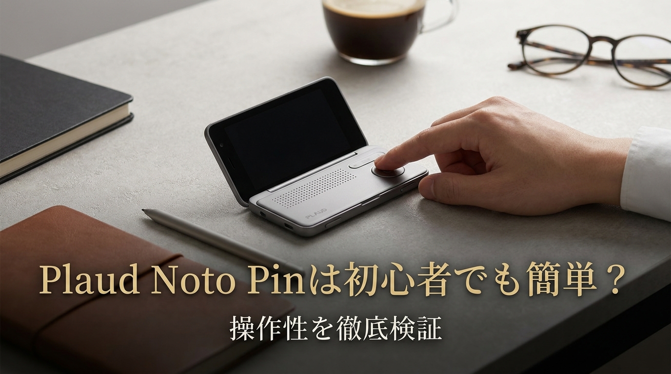 Plaud Noto Pinは初心者でも簡単？操作性を徹底検証