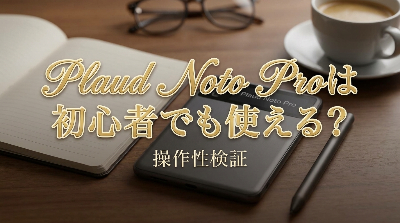 Plaud Noto Proは初心者でも使える？操作性検証