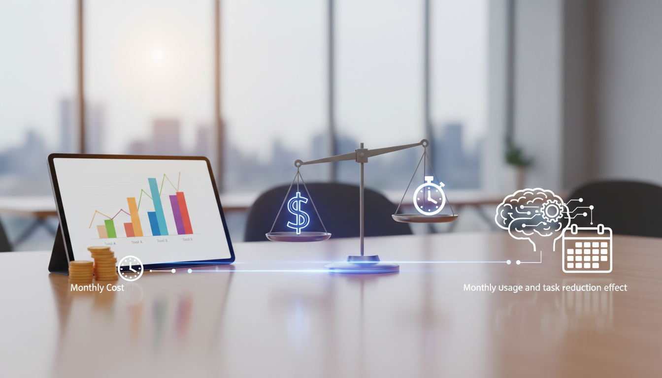 コスパは「月額」ではなく「月間利用時間と業務削減効果」で決まります