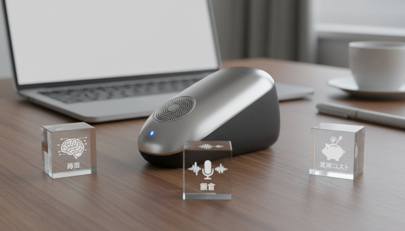 選ぶ基準は「精度・録音・運用コスト」の3点に集約されます